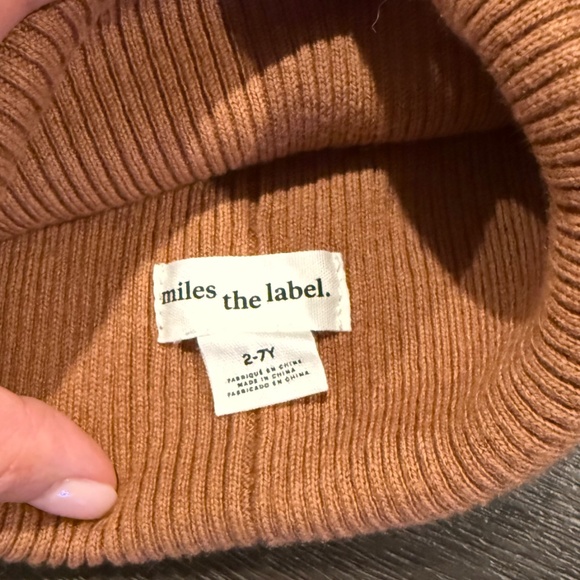 Miles the Label - brown/tan beanie NWOT, 2-7Y - Picture 2 of 4